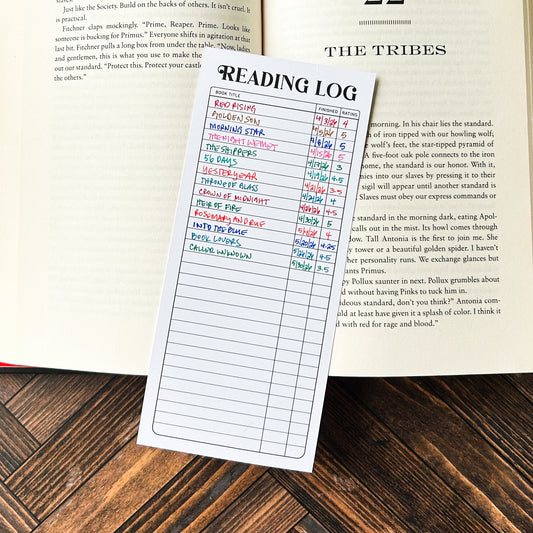 Reading Log Bookmark