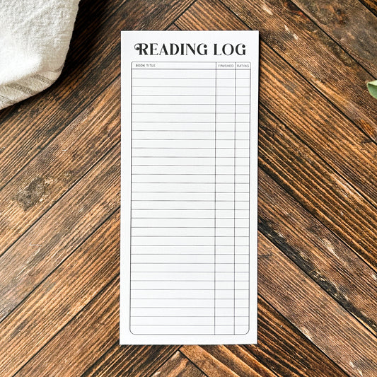 Reading Log Bookmark