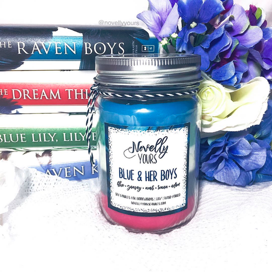 Blue & Her Boys · 12oz jar · Layered Candle - Novelly Yours