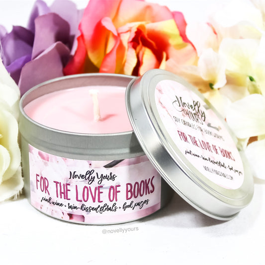 For the Love of Books | 8oz tin | Limited-Edition soy candle - Novelly Yours