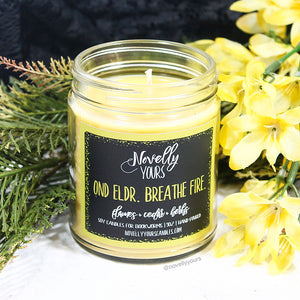 Ond Eldr. Breathe Fire. | 9oz jar | Sky in the Deep, Adrienne Young inspired soy candle - Novelly Yours