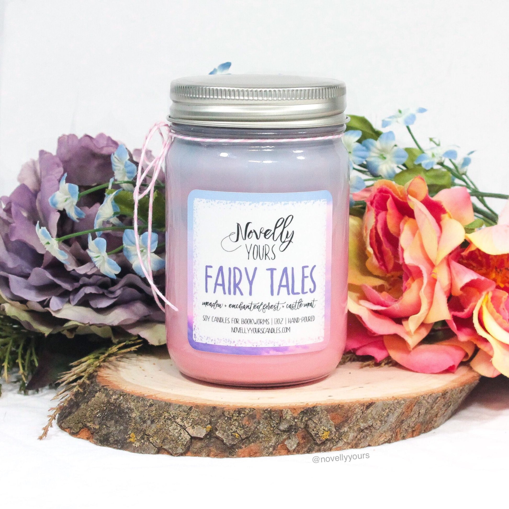Fairy Tales | 12oz jar | Layered Candle of the Month, soy candle - Novelly Yours