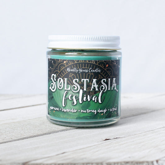Solstasia Festival | 4oz jar | quarterly candle, inspired by A Song of Wraiths and Ruin