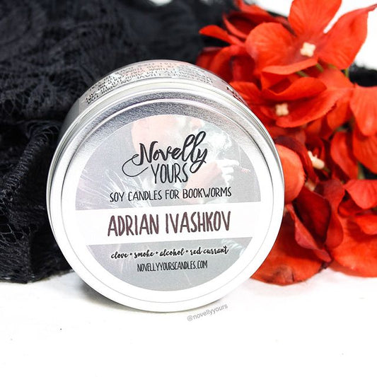 Adrian Ivashkov | 8oz tin | Candle of the Month, inspired by Vampire Academy - Novelly Yours