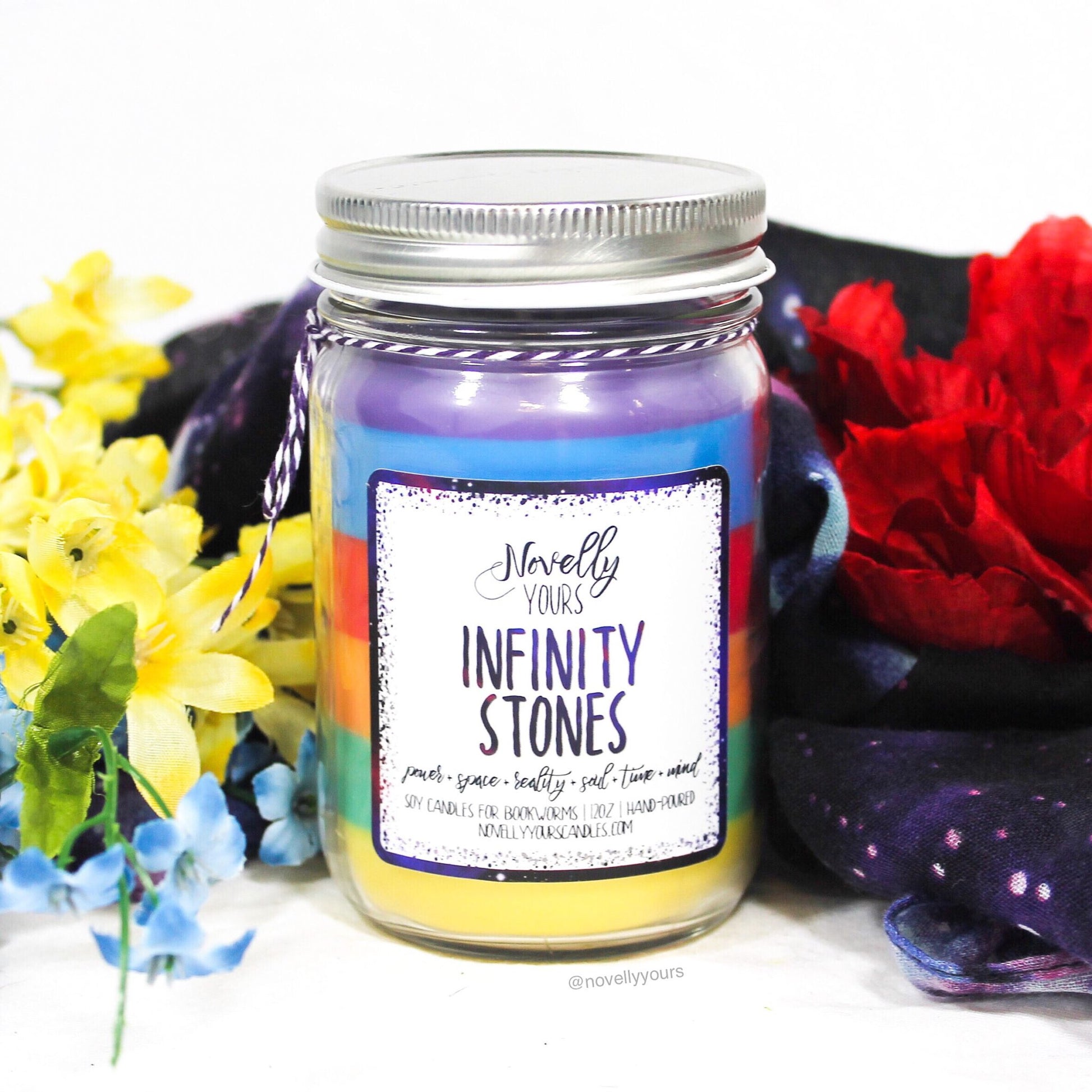 Infinity Stones | 12oz jar | Layered Candle of the Month - Novelly Yours