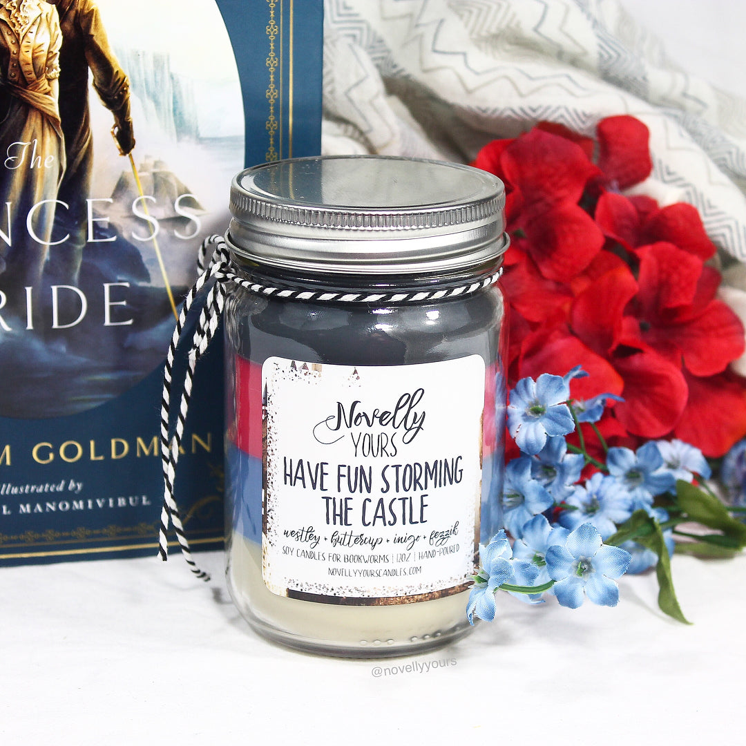 Have Fun Storming the Castle | 12oz jar | Layered Candle of the Month - Novelly Yours