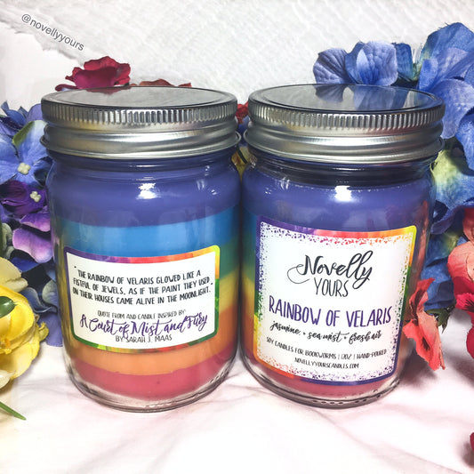 Rainbow of Velaris · 12oz jar · Layered Candle - Novelly Yours