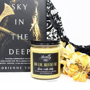 Ond Eldr. Breathe Fire. | 9oz jar | Sky in the Deep, Adrienne Young inspired soy candle - Novelly Yours
