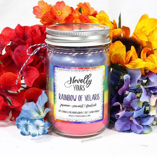 Rainbow of Velaris · 12oz jar · Layered Candle - Novelly Yours