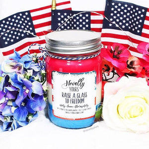 Raise a Glass to Freedom · Layered Candle - Novelly Yours