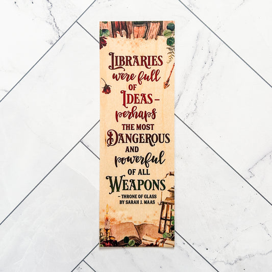 Throne of Glass wooden bookmark