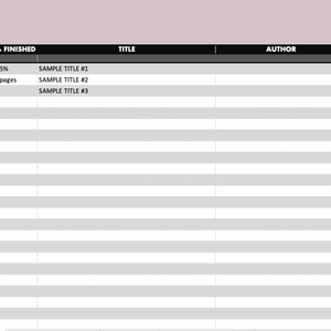 TBR & Review Schedule spreadsheet