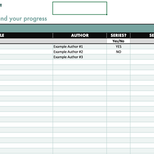 2026 Digital Reading Tracker Spreadsheet