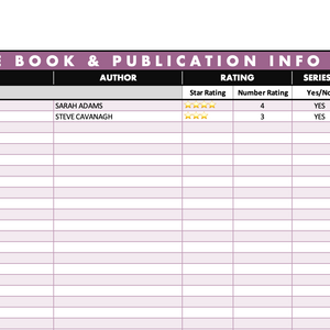 2027 Digital Reading Tracker Spreadsheet