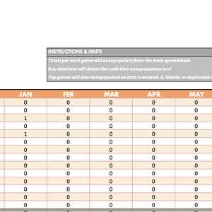 2027 Digital Reading Tracker Spreadsheet