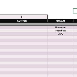 Home Library Log & Series Tracker Spreadsheet