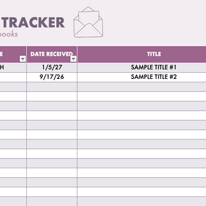 TBR - Review - Challenge Tracker spreadsheet
