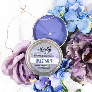 Soulstealer | 8oz tin | Candle of the Month, inspired by Catwoman, Sarah J. Maas - Novelly Yours