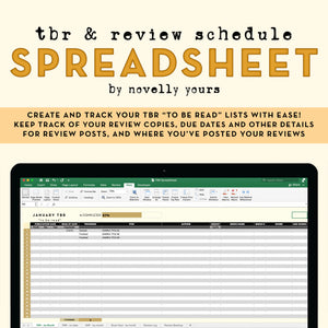 TBR & Review Schedule spreadsheet