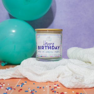 Happy Birthday Candle (Custom Lid)