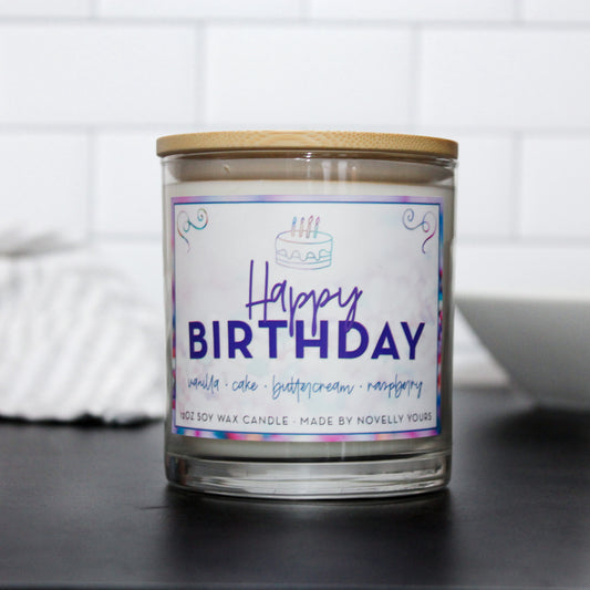 Happy Birthday Candle (Custom Lid)