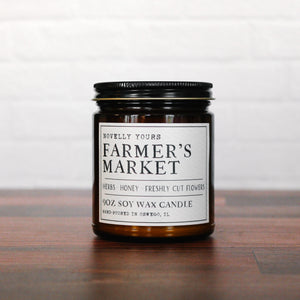 soy wax candle in amber jar called 