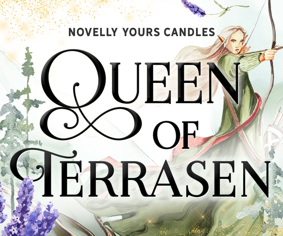 queen of terrasen candle label