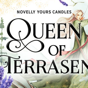 queen of terrasen candle label