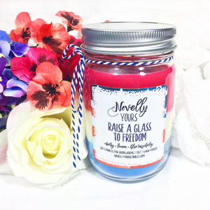 Raise a Glass to Freedom · Layered Candle - Novelly Yours