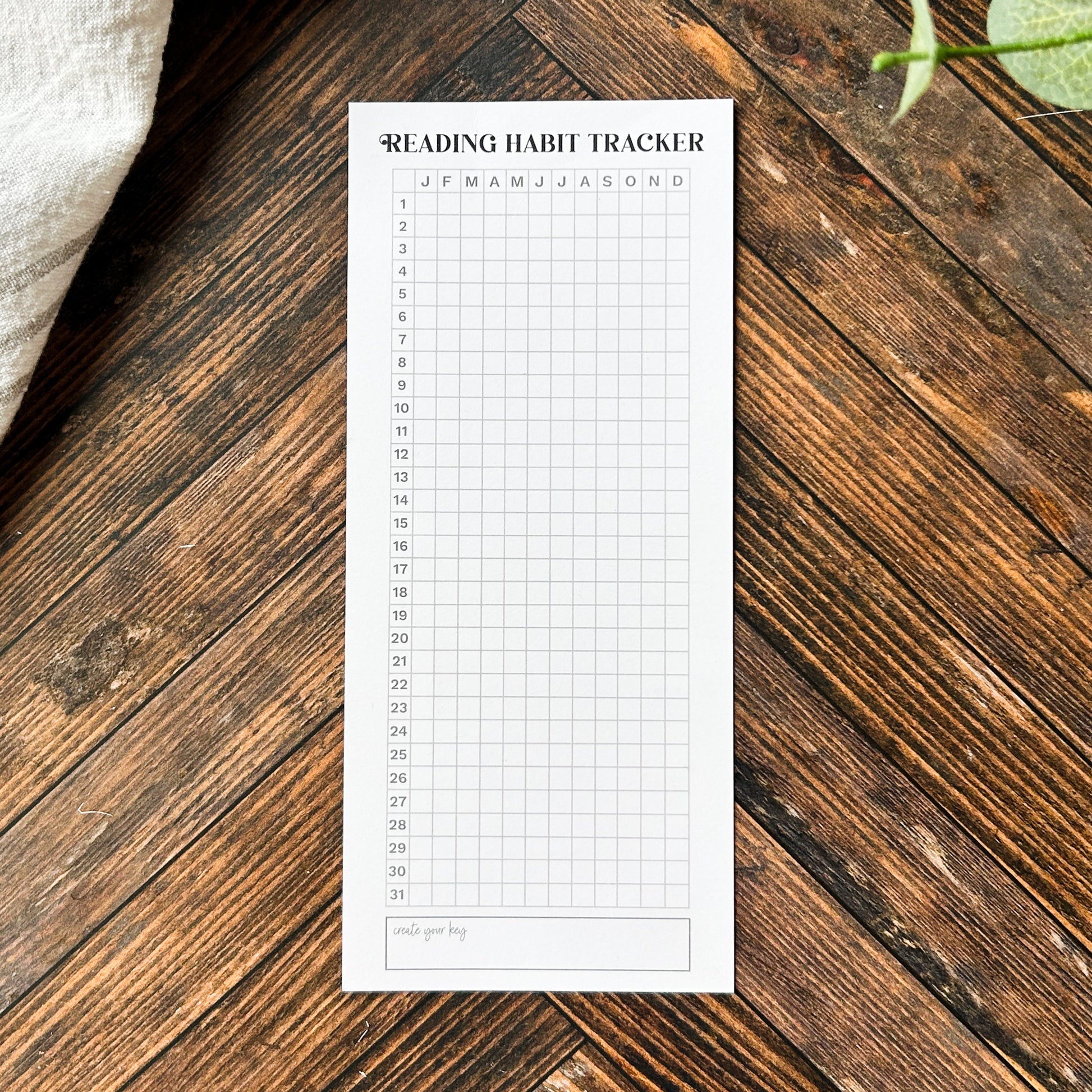 Reading Habit Tracker Bookmark