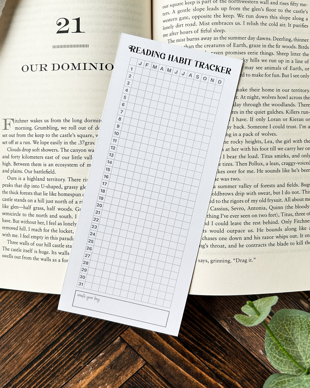 Reading Habit Tracker Bookmark
