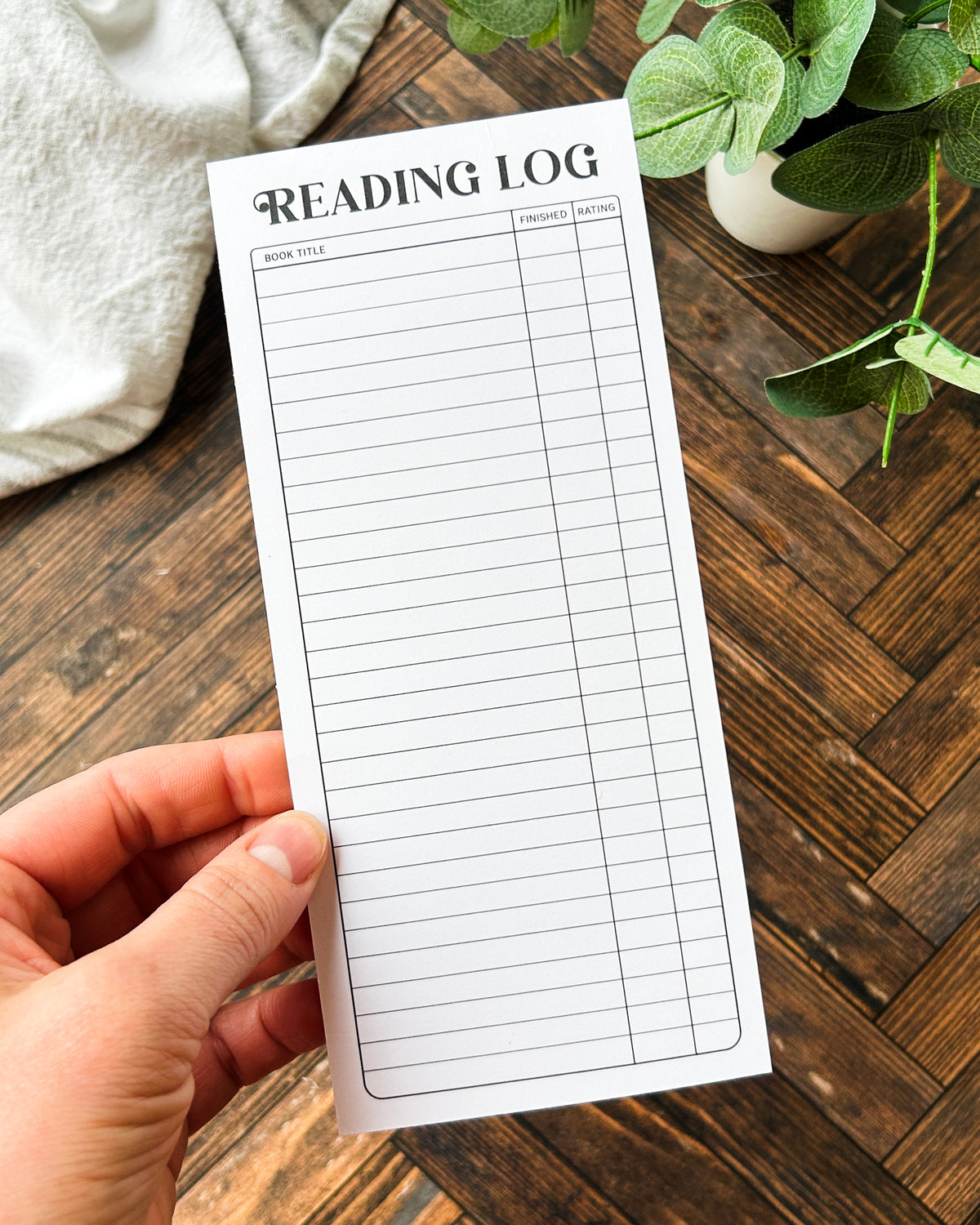Reading Log Bookmark