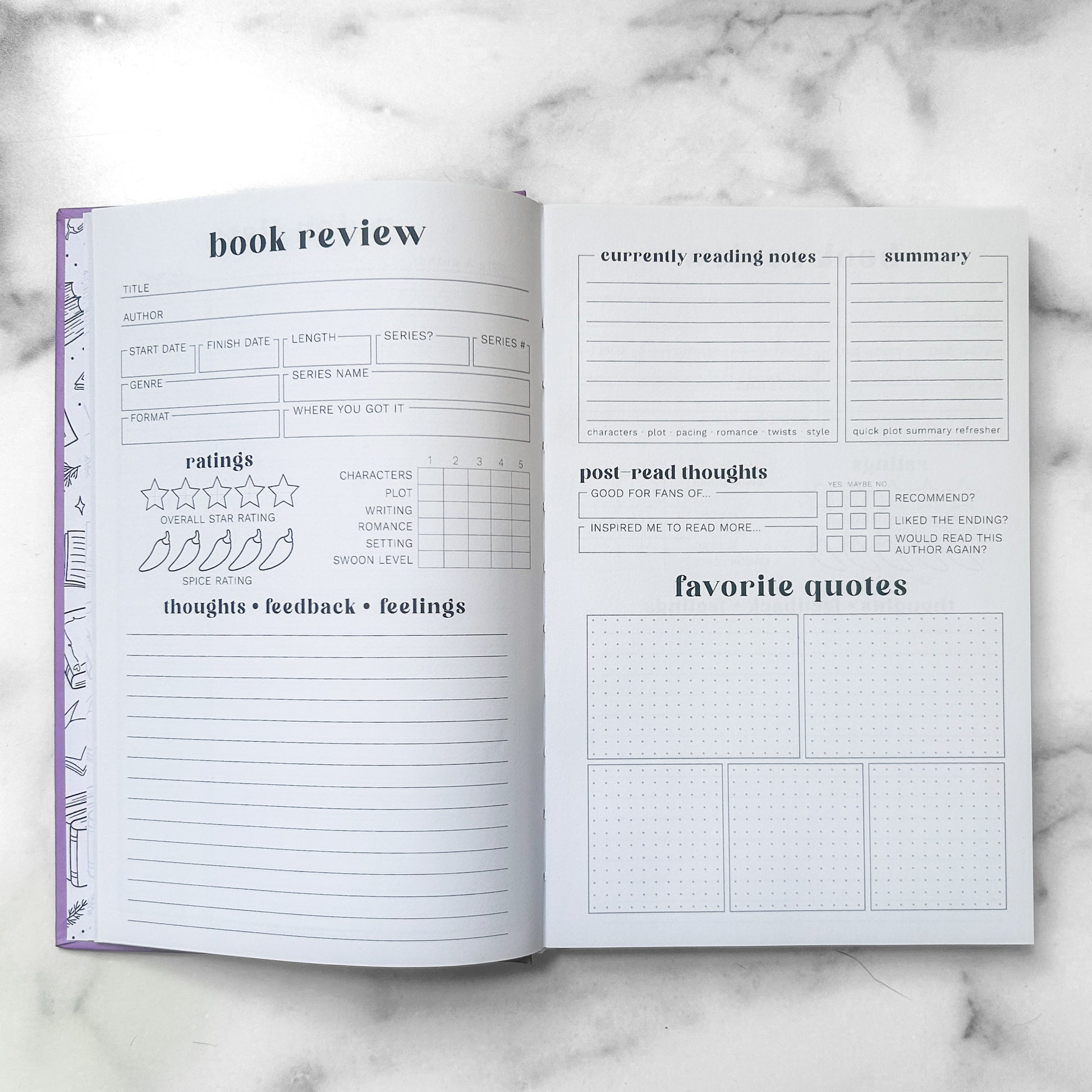 Romance Book Review Journal - PREORDER