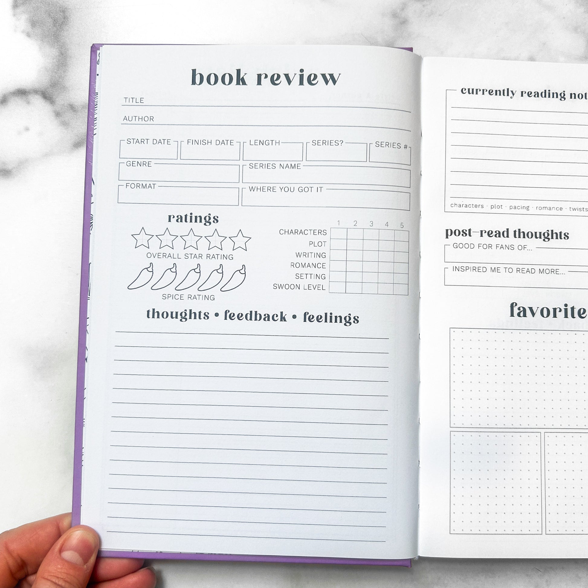 Romance Book Review Journal - PREORDER