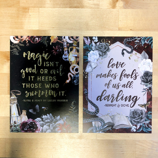 Serpent & Dove quote print