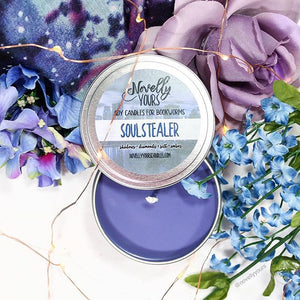 Soulstealer | 8oz tin | Candle of the Month, inspired by Catwoman, Sarah J. Maas - Novelly Yours