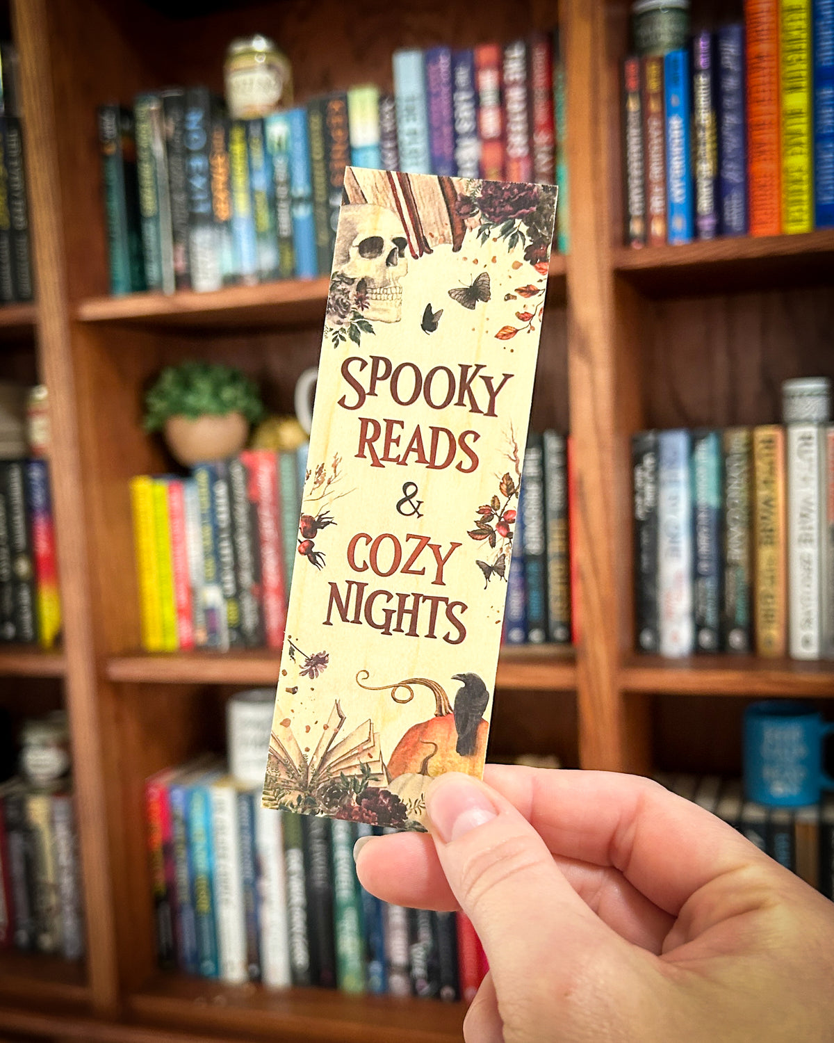 Spooky Reads Wooden Bookmark
