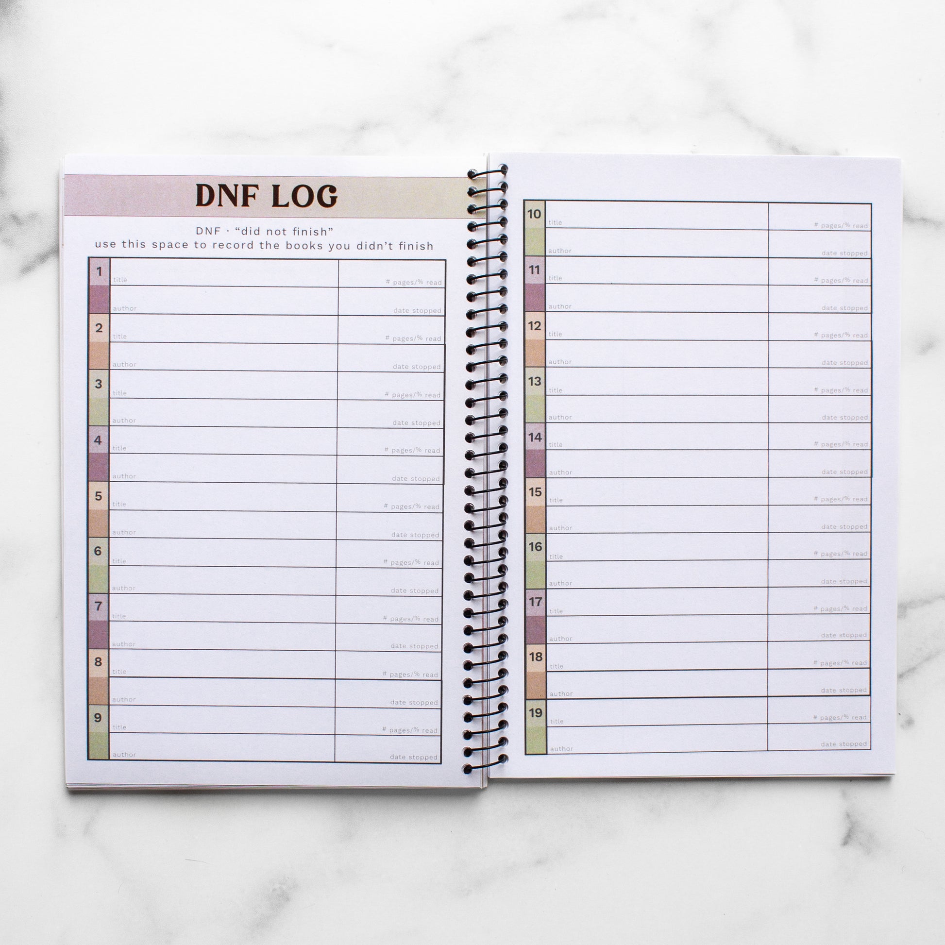 Undated Reading Tracker - PREORDER