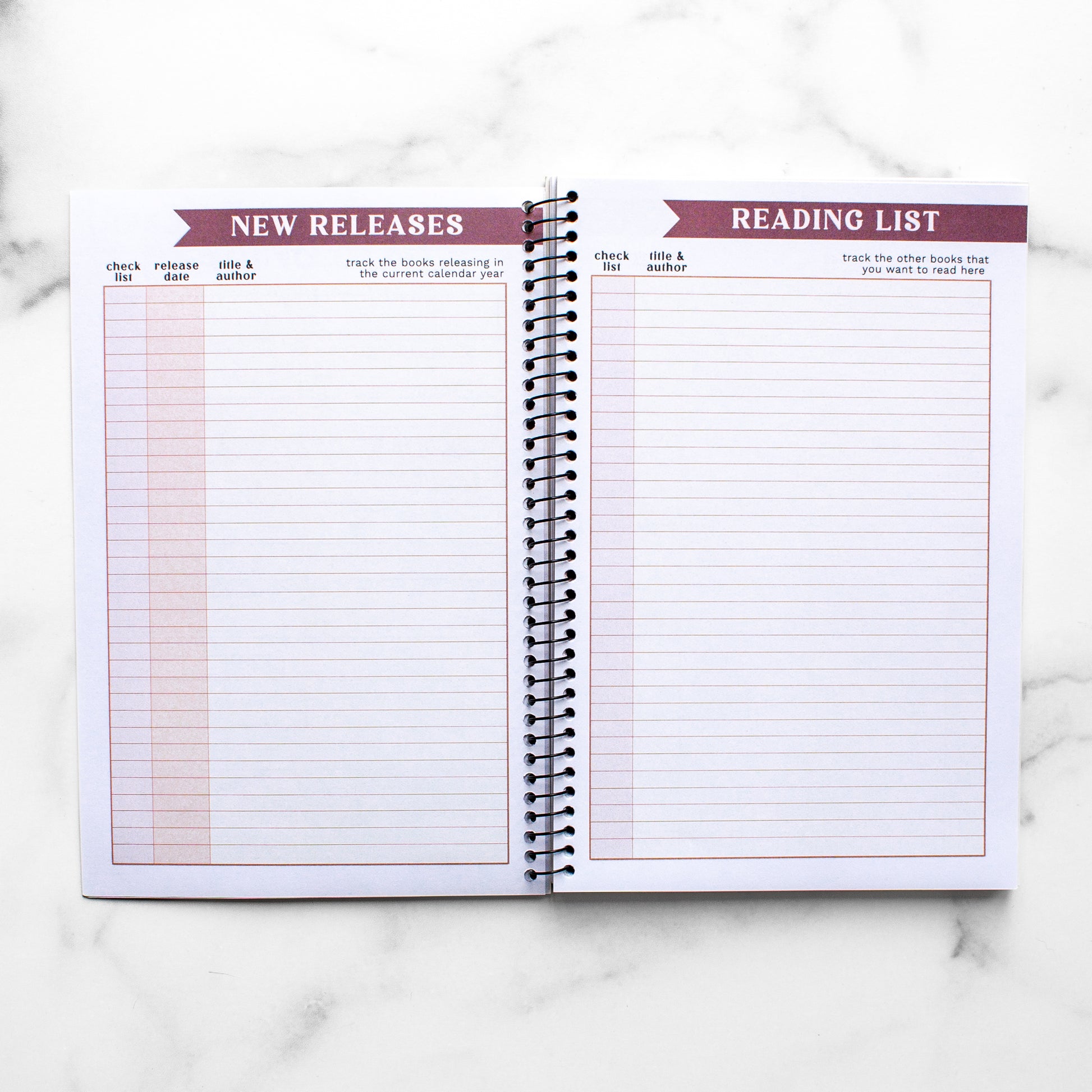 Undated Reading Tracker - PREORDER